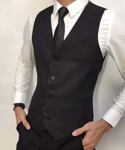 Áo ghile nam bigsize 6XL KING Áo gile nam đen hàng may đo cá nhân cao cấp Z10