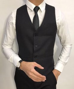 Áo ghile nam bigsize 6XL KING Áo gile nam đen hàng may đo cá nhân cao cấp Z10