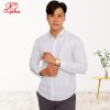 Áo sơ mi màu hồng pastel hiệu Amazing, dáng trẻ slim fit, phong cách Hàn Quốc, vải bamboo mềm mịn