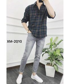 Áo Sơ Mi Nam Dài Tay Họa Tiết Caro Màu Xanh Lá Mẫu Không lên lai Thời Trang PONIVA Chất Vải Mềm Mại Thấm Hút Mồ Hôi