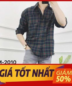 Áo Sơ Mi Nam Dài Tay Họa Tiết Caro Màu Xanh Lá Mẫu Không lên lai Thời Trang PONIVA Chất Vải Mềm Mại Thấm Hút Mồ Hôi