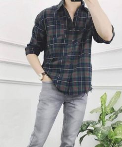 Áo Sơ Mi Nam Dài Tay Họa Tiết Caro Màu Xanh Lá Mẫu Không lên lai Thời Trang PONIVA Chất Vải Mềm Mại Thấm Hút Mồ Hôi