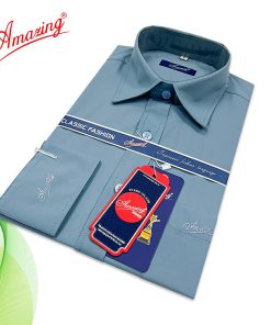 Áo sơ mi nam màu trơn, phong cách công sở thanh lịch, form regular cơ bản, dáng xuông, tay dài, có size lớn