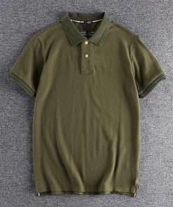 Áo thun có cổ phong cách Retro_chiến thuật_dã ngoại