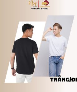 Áo Thun T-shirt Nam Cổ Tròn TRẮNG, ĐEN 100% Cotton Cao Cấp, Trẻ Trung, Thanh Lịch - Gold Rhino