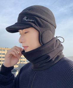Bộ Nón và khăn cổ len cho Nam cho mùa đông - A162