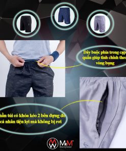 Combo 2 quần đùi nam, quần Short Gió nam thể thao Họa Tiết Rằn Ri trẻ trung năng động, thoáng mát co giãn 4 chiều MRM Manlywear