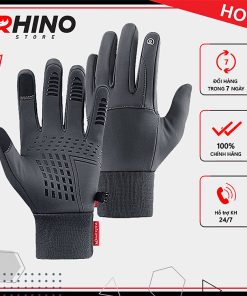 Găng tay giữ ấm mùa đông chống gió, kháng nước mưa Rhino G101 Bao tay thể thao cảm ứng điện thoại đi xe máy, xe đạp lót nỉ cho nam nữ, bảo hộ đi phượt