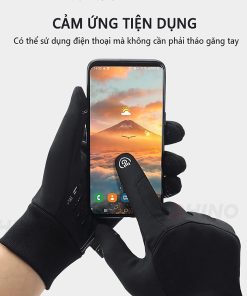 Găng tay giữ ấm mùa đông chống gió, kháng nước mưa Rhino G101 Bao tay thể thao cảm ứng điện thoại đi xe máy, xe đạp lót nỉ cho nam nữ, bảo hộ đi phượt