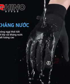 Găng tay giữ ấm mùa đông chống gió, kháng nước mưa Rhino G101 Bao tay thể thao cảm ứng điện thoại đi xe máy, xe đạp lót nỉ cho nam nữ, bảo hộ đi phượt