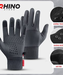 Găng tay giữ ấm mùa đông chống gió, kháng nước mưa Rhino G101 Bao tay thể thao cảm ứng điện thoại đi xe máy, xe đạp lót nỉ cho nam nữ, bảo hộ đi phượt