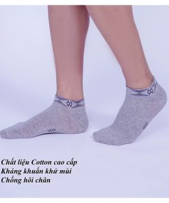 Hộp 5 đôi tất vớ nam cổ ngắn kẻ caro MRM Manlywear - cùng màu, chất liệu sợi cotton êm chân, mềm mại thoáng mát, chống hôi chân
