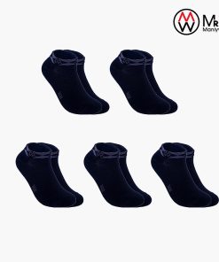 Hộp 5 đôi tất vớ nam cổ ngắn kẻ caro MRM Manlywear - cùng màu, chất liệu sợi cotton êm chân, mềm mại thoáng mát, chống hôi chân