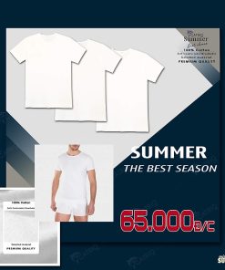 Mua Mua 3 cái ÁO PHÔNG NAM NGẮN TAY CATRIO sẽ tiết kiệm được 28K_68.000đ là áo phông trắng, áo thun ngắn tay, áo lót trong cho bố, ông, người trung tuổi, vải 100̀% cotton, cổ...