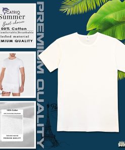Mua Mua 3 cái ÁO PHÔNG NAM NGẮN TAY CATRIO sẽ tiết kiệm được 28K_68.000đ là áo phông trắng, áo thun ngắn tay, áo lót trong cho bố, ông, người trung tuổi, vải 100̀% cotton, cổ...