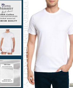 Mua Mua 3 cái ÁO PHÔNG NAM NGẮN TAY CATRIO sẽ tiết kiệm được 28K_68.000đ là áo phông trắng, áo thun ngắn tay, áo lót trong cho bố, ông, người trung tuổi, vải 100̀% cotton, cổ...