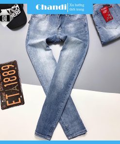 Quần Bò Nam cao cấp thương hiệu Chandi, chất jean co dãn mẫu mới nhất MS99