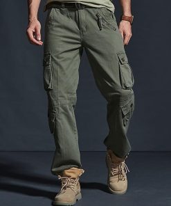 Quần dài kaki túi hộp ống rộng_dã ngoại_du lịch