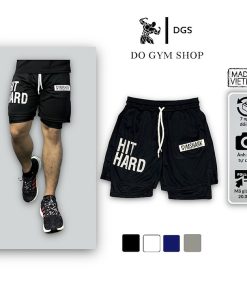 Quần hai lớp nam tập gym DO GYM SHOP chất thun lỗ kim thoáng khí khi chơi thể thao
