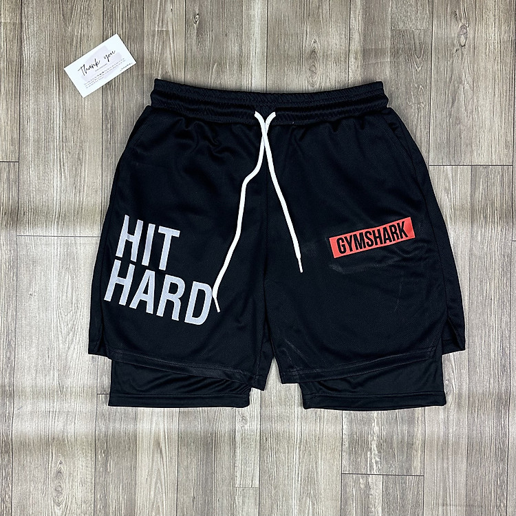 Quần hai lớp nam tập gym DO GYM SHOP chất thun lỗ kim thoáng khí khi chơi thể thao