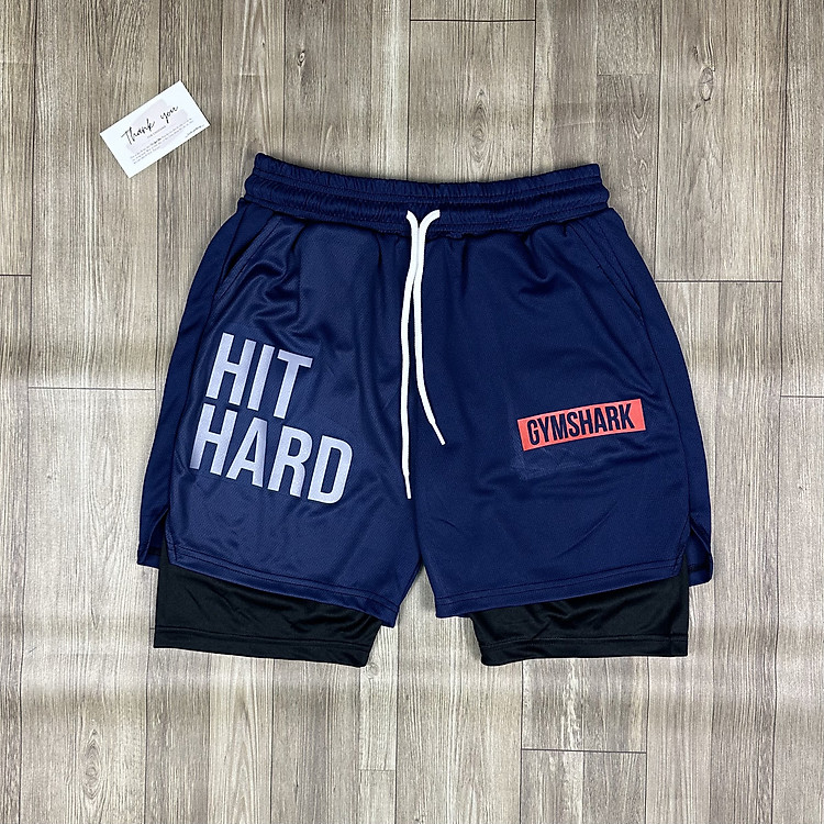 Quần hai lớp nam tập gym DO GYM SHOP chất thun lỗ kim thoáng khí khi chơi thể thao