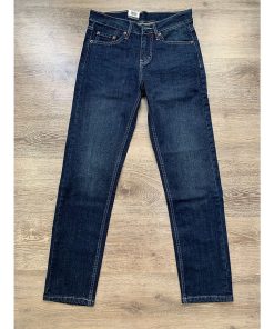 Quần Jean nam cao cấp ống đứng le511 màu xanh rêu vải xuất khẩu xướt nhẹ dáng slimfit vải co giãn