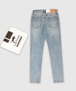 Quần Jean nam Leman xanh bạc rách JD18 - Slim Form