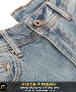 Quần Jean nam Leman xanh bạc rách JD18 - Slim Form