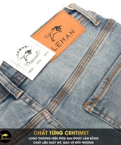 Quần Jean nam Leman xanh bạc rách JD18 - Slim Form