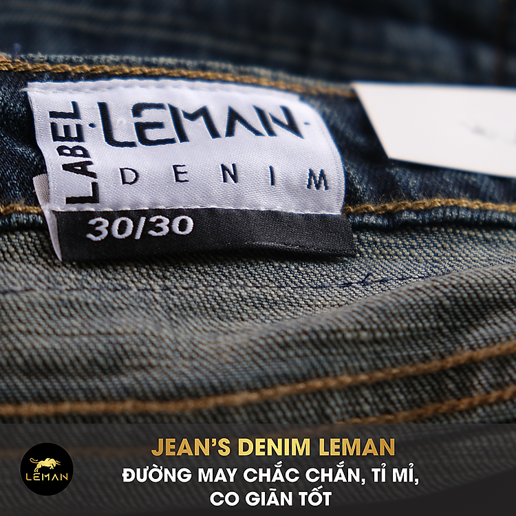 Quần Jean nam Leman xanh rách JD06 - Slim Form