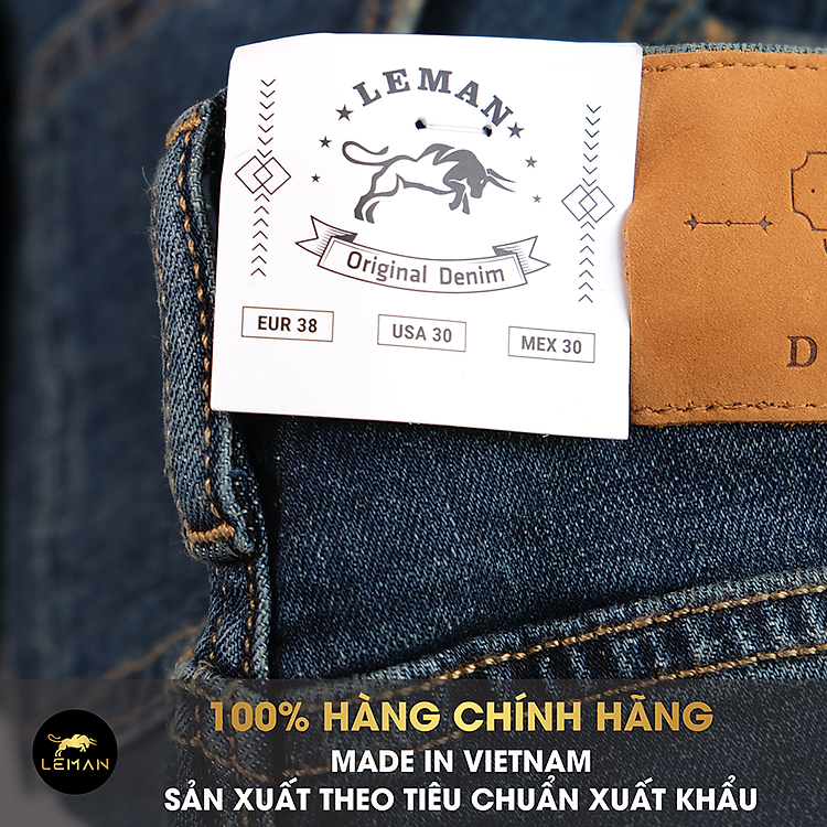 Quần Jean nam Leman xanh rách JD06 - Slim Form
