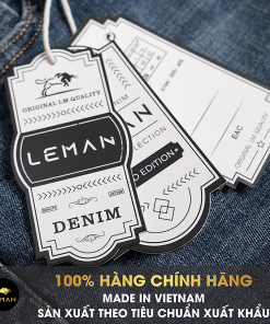 Quần Jean nam Leman xanh trơn JD03 - Slim Form