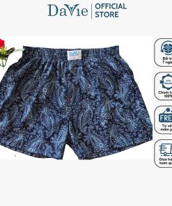 Quần Short Mặc Nhà Nam Davie Dvs01 Chất Liệu Vải Kate 100% Cotton - Giao Màu Ngẫu Nhiên
