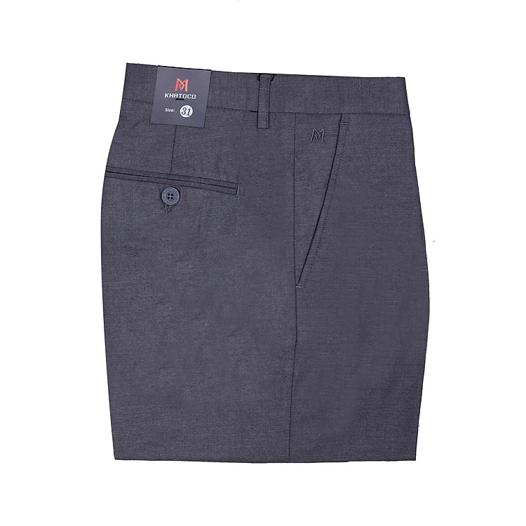 Quần tây nam 1 ly Khatoco Q1M528R1-INXM307-2503-1-XÁM