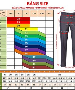 Quần tây nam cao cấp Amazing màu xanh đen, form truyền thống công sở, không ly, ống đứng